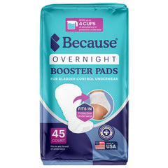 Because Overnight Booster Pads fit all diapers for trusted protection and comfort.