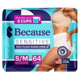 Because overnight briefs 64-count package for extended night protection.