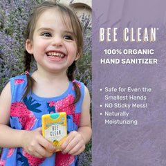 Close-up of Bee Clean bottle highlighting moisturizing beeswax formula.