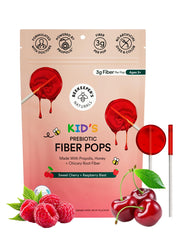Beekeeper's Naturals Kids Prebiotic Fiber Pops Raspberry Blast flavor, tasty support for digestive regularity