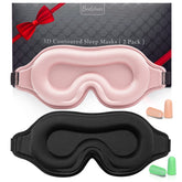 BeeVines 2-pack 3D contoured sleep mask blocks light for lash extensions.