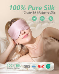 BeeVines adjustable-strap sleep mask provides flexible fit for comfortable sleep in any position.