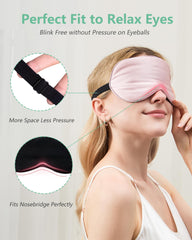BeeVines blackout eye mask for travel ensures uninterrupted rest on planes and trains.