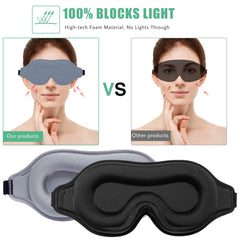 BeeVines memory foam mask with soft, breathable material for comfortable sleep.