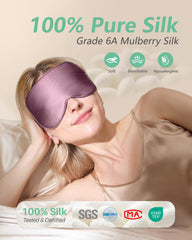 BeeVines sleep mask adjustable strap for comfortable fit in any sleeping position.