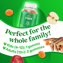 BeLive Fiber Gummies family-use scene suggests kid-friendly fiber for whole family