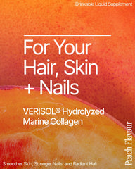 BeMe peach sachet packaging highlighting portability.