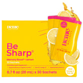 BeMe Liquid Omega-3 fish oil bottle highlights high absorption for brain health