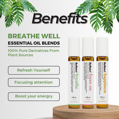Benatu Happiness blend bottle with jasmine and sandalwood for mood uplift.