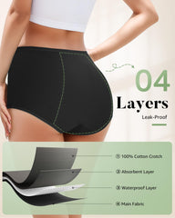 Benirap period underwear high-waisted design offers secure all-day coverage