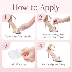 Benoo ball of foot cushions side-view designed to be discreet inside shoes.