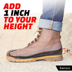 Benoo discreet heel wedge design hides underfoot for natural look and confidence.