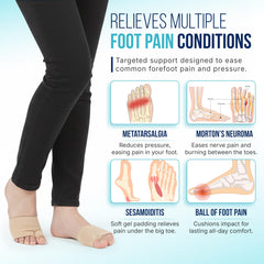 benoo metatarsal pads fit-all-shoes provide discreet comfort in various footwear