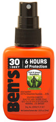 Close-up of Ben's DEET bottle showing the easy spray pump