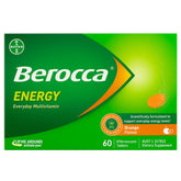 Berocca Energy orange tablet dissolving in water for a refreshing daily boost.
