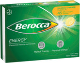Berocca Energy mango-orange tablets dissolving in water for a daily boost