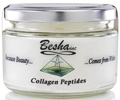 BESHA INC Verisol collagen bottle on counter, potential skin support.
