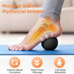 Beskar Foot Massage Ball on the arch for plantar fascia relief.