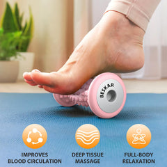 Beskar Foot Massager Roller delivers deep tissue acupressure on arches