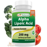 Best Naturals Alpha Lipoic Acid bottle on shelf suggests daily wellness routine