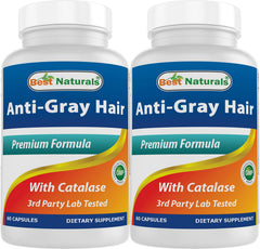 Best Naturals Anti Gray Hair Formula bottle on shelf for easy daily use