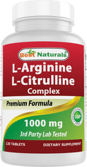 Best Naturals Arginine Citruline Complex bottle for daily supplementation and purity focus.