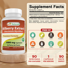 Best Naturals Bilberry capsules on hand demonstrate easy daily supplementation.
