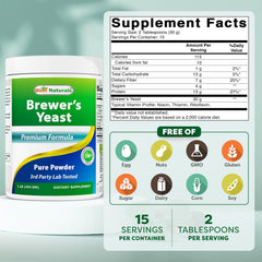 Best Naturals Brewers Yeast powder container closeup highlights gluten-free quality