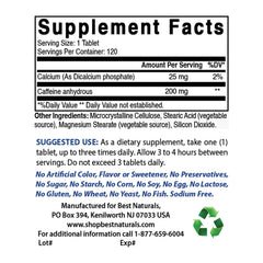 Best Naturals bottle top view highlighting 120 tablets per bottle.
