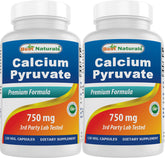 Best Naturals Calcium Pyruvate bottle showing 120 capsules for daily use