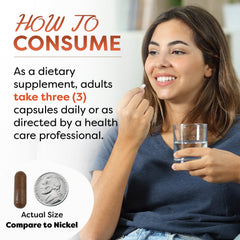 Best Naturals Cat's Claw capsule pour shot showing convenient daily dose