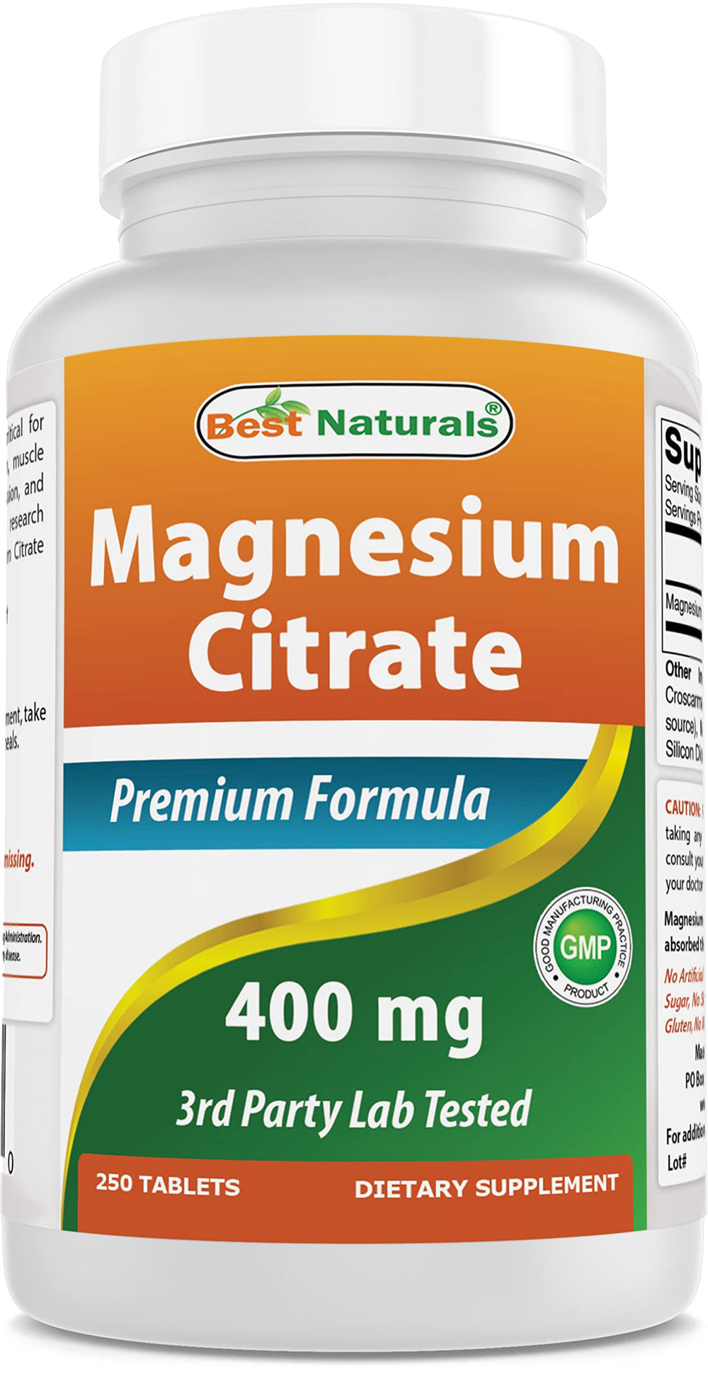 Best Naturals Magnesium Citrate bottle front; ideal for daily supplementation.