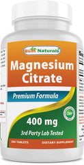 Best Naturals Magnesium Citrate bottle front; ideal for daily supplementation.