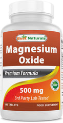 Best Naturals magnesium oxide 500 mg bottle for simple daily supplementation