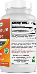 Best Naturals Magnesium Oxide 500mg label highlights allergen free and gluten free