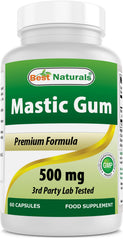 Best Naturals Mastic Gum 500 mg bottle front for daily digestive support