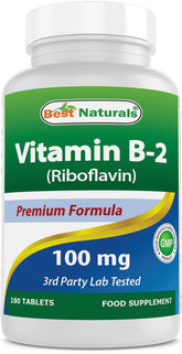 Best Naturals Riboflavin 100 mg bottle front for daily energy support