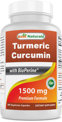 Best Naturals Turmeric Curcumin bottle front with potency label