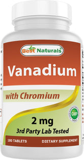 Best Naturals Vanadium tablets bottle for daily wellness support
