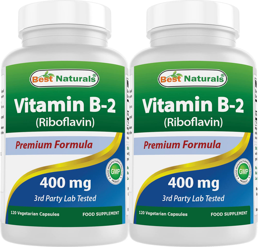 Best Naturals Vitamin B2 bottle front showing premium riboflavin capsules