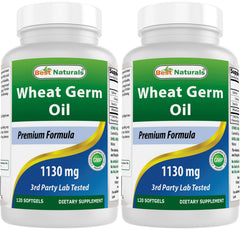 Best Naturals Wheat Germ Oil bottle front may support healthy skin and overall wellness.