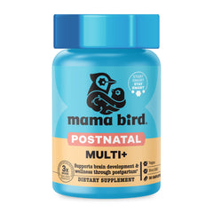 Best Nest Wellness Mama Bird postnatal vitamins bottle closeup for daily use