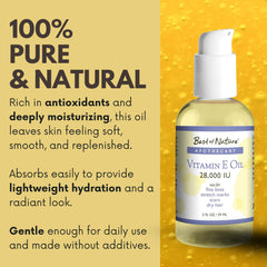 Best of Nature Vitamin E Oil as body moisturizer for smooth skin