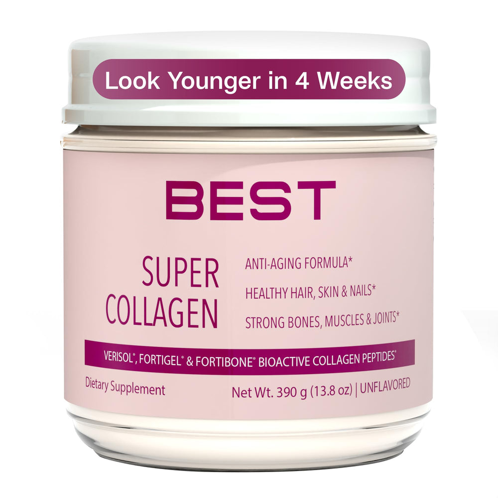 BEST Supplements VERISOL bottle pour demonstrates easy daily use for skin support.