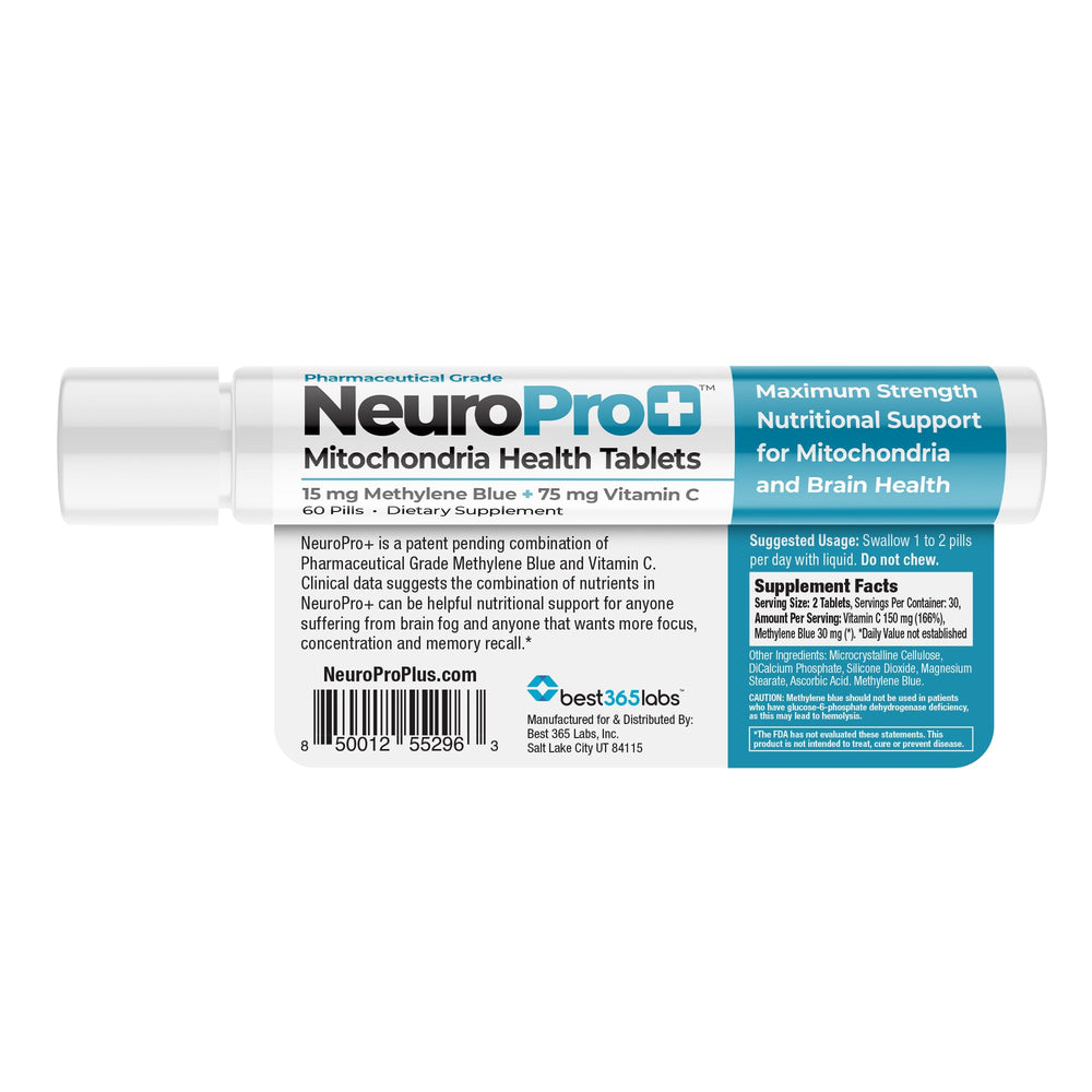 Best365Labs NeuroPro+ bottle front view, presenting daily focus support