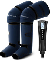 Bestgift air compression leg massager on foot promotes relaxation and circulation.