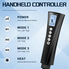 Bestgift massager LED remote enables simple control of modes and heat.