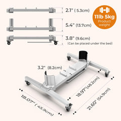 BestQool mobile stand with wheels enables easy room-to-room sessions.
