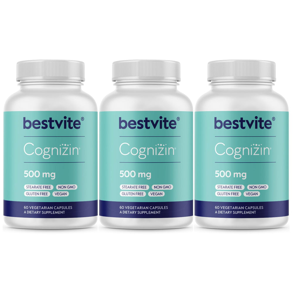 BESTVITE Cognizin 500mg bottle front view for daily focus.