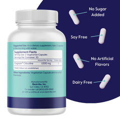 Label detail of BESTVITE Cognizin highlighting patented Cognizin and GMP manufacturing.